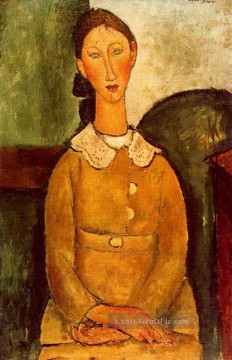  gelbe Galerie - ein Mädchen im gelben Kleid 1917 Amedeo Modigliani